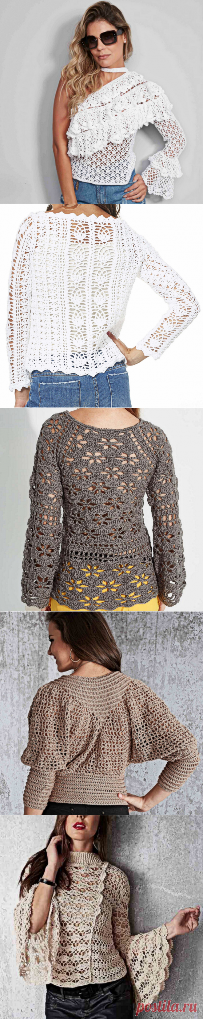 Много нарядных блузок крючком. Выкройки и схемы | Вязание с Paradosik_Handmade | Дзен