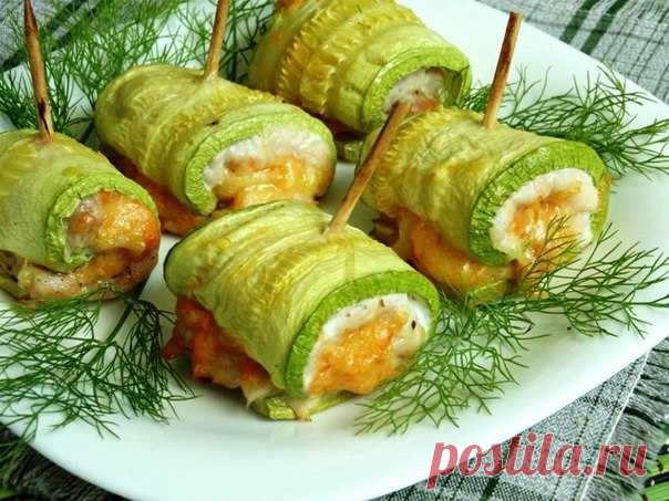 Кабачковые рулетики — Фактор Вкуса