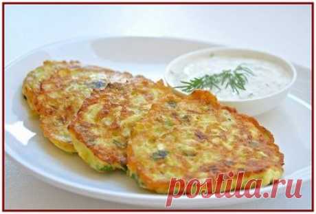 Оладьи из кабачков с сыром и чесноком