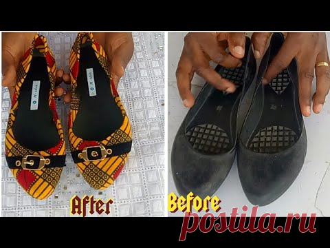 DIY Ankara flat shoes revamp