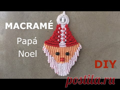 Macramé Papá Noel - YouTube
