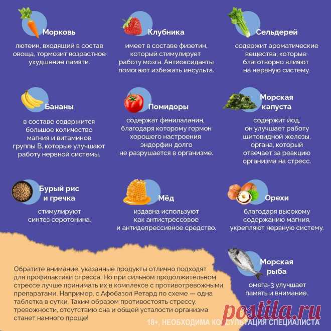 Антистрессовые продукты