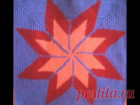 Вяжем жаккардовую подушку