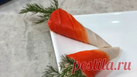 Обалденная закуска из крабовых палочек на новогодний стол / Домоседы