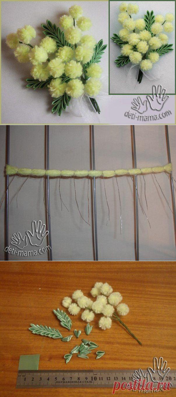 МК. Брошь "Мимоза"