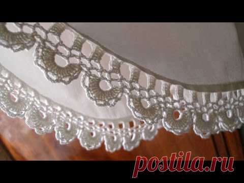 Ажурная кайма крючком, схема