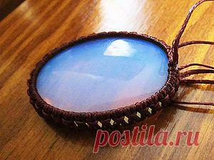Оплетение кабошона в технике макраме (макраме, мастер-класс)
