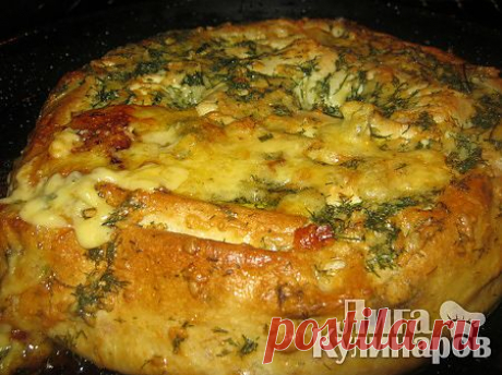 Пирог из лаваша с курицей и сыром — рецепт пошаговый от Лиги Кулинаров