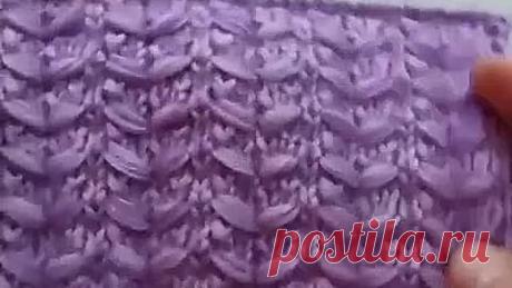 Красивый узор с вытянутыми петлями.