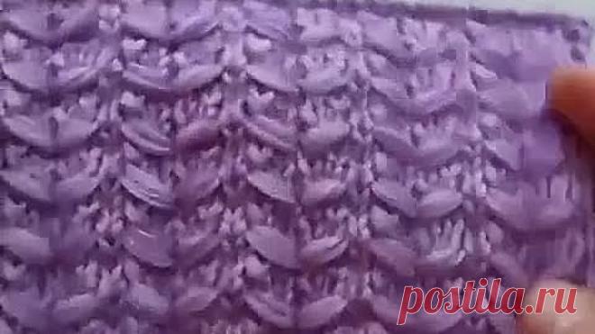 Красивый узор с вытянутыми петлями.