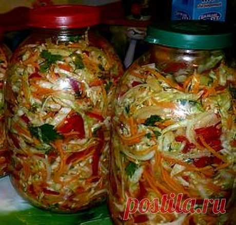 Салат из свежей белокочанной капусты БЕЗ закрутки!