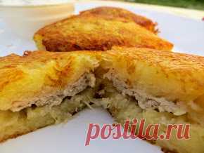 Драники с мясом- колдуны