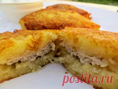 Драники с мясом- колдуны