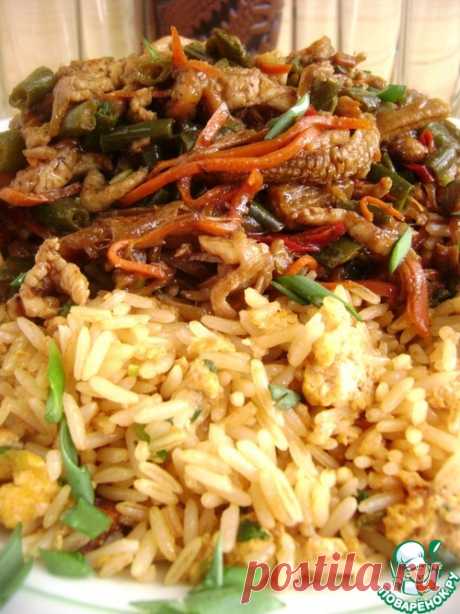 Рис с яйцом и острой курицей - кулинарный рецепт