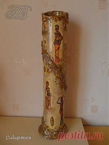 Красивая напольная ваза своими руками