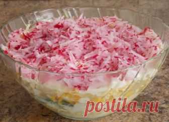 Овощной салат с сыром, яйцом и редиской — будете меня благодарить!