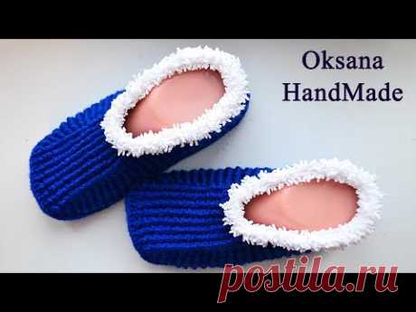 Очень теплые и удобные домашние тапочки. Советую связать. Slippers crochet
