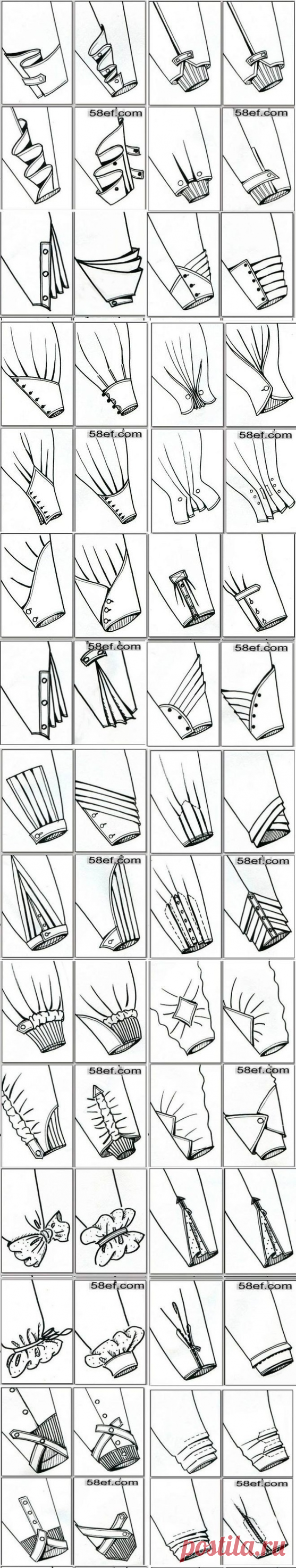 Варианты оформления низа рукава — Сделай сам, идеи для творчества - DIY Ideas