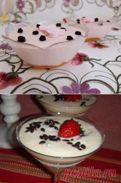 Мусс из зефира с ягодами