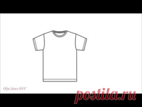 Как построить выкройку футболки │t-shirt pattern В этом видео я показываю/рассказываю как построить выкройку трикотажной женской футболки прямого кроя. Необходимые мерки по фигуре: 1) Обхват груди 2) Обхват плеча 3) Длина изделия 4) Длина рукава 5) Ширина спины 6) Глубина проймы