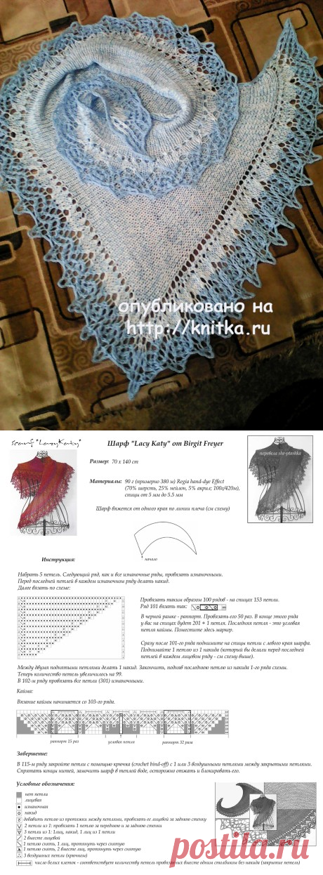 Шаль фишю. Работа Натальи Фадеевой,  Вязание для женщин