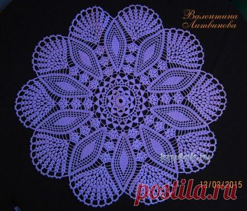 Салфетка крючком — работа Валентины Литвиновой - вязание крючком на kru4ok.ru