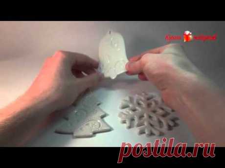 Новогодние игрушки из фарфора