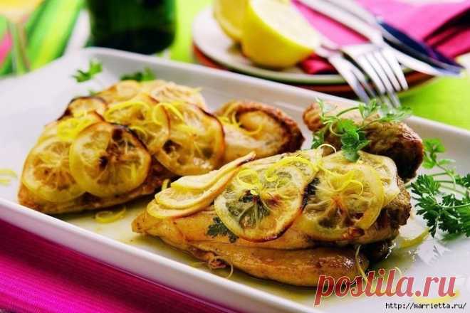 Нежные куриные грудки с лимоном