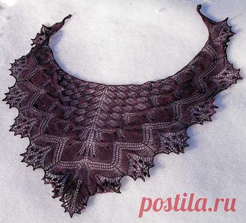 Первый этап совместного вязания Эоловой шали/ aeolian shawl, дизайнер Elizabeth Freeman. - запись пользователя Светлинка (Светлинка) в сообществе Вязание спицами в категории Игра 