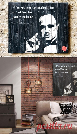 Картина "Крестный отец" по цене от 2900 руб. Размеры: 30x40 см, 40x60 см, 60x90 см, 80x120 см, 100x150 см, 120x180 см. Срок изготовления: 2-3 дня.