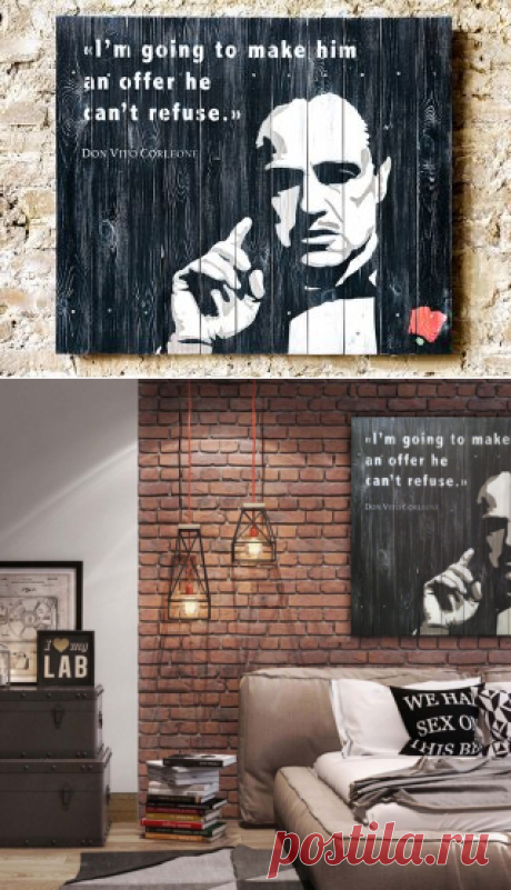 Картина &quot;Крестный отец&quot; по цене от 2900 руб. Размеры: 30x40 см, 40x60 см, 60x90 см, 80x120 см, 100x150 см, 120x180 см. Срок изготовления: 2-3 дня.