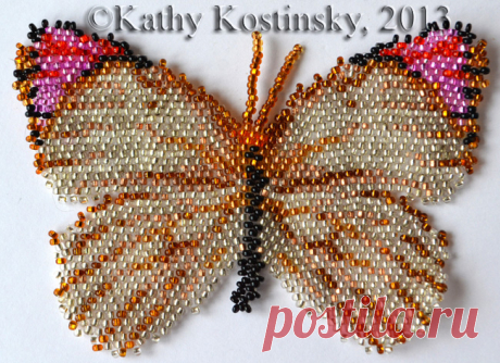 Колотис иона. Бисерная коллекция 63 бабочки мира