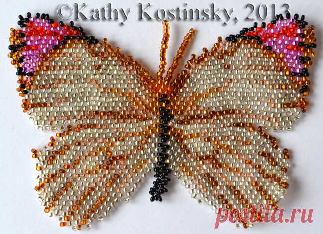 Колотис иона. Бисерная коллекция 63 бабочки мира