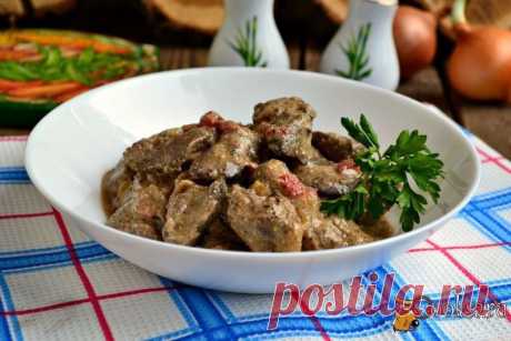 Куриная печень в кефирно-горчичном соусе