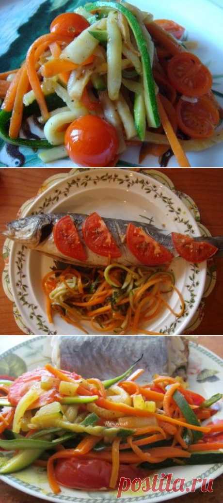 Овощные «спагетти» или эффектный и простой гарнир.