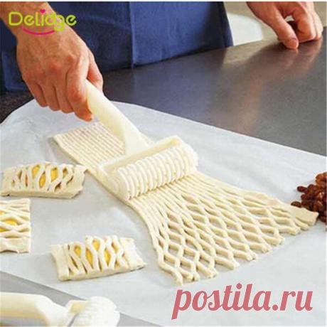 Delidge 1 шт. высокое качество пирог пиццы, печенья Кондитерские Пластик выпечки Инструменты Формы для выпечки Тиснение ролика теста решетки cuttercraft купить на AliExpress