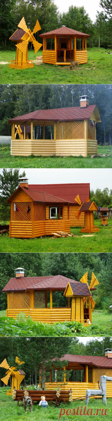 Беседка с кирпичным мангалом: этапы строительства