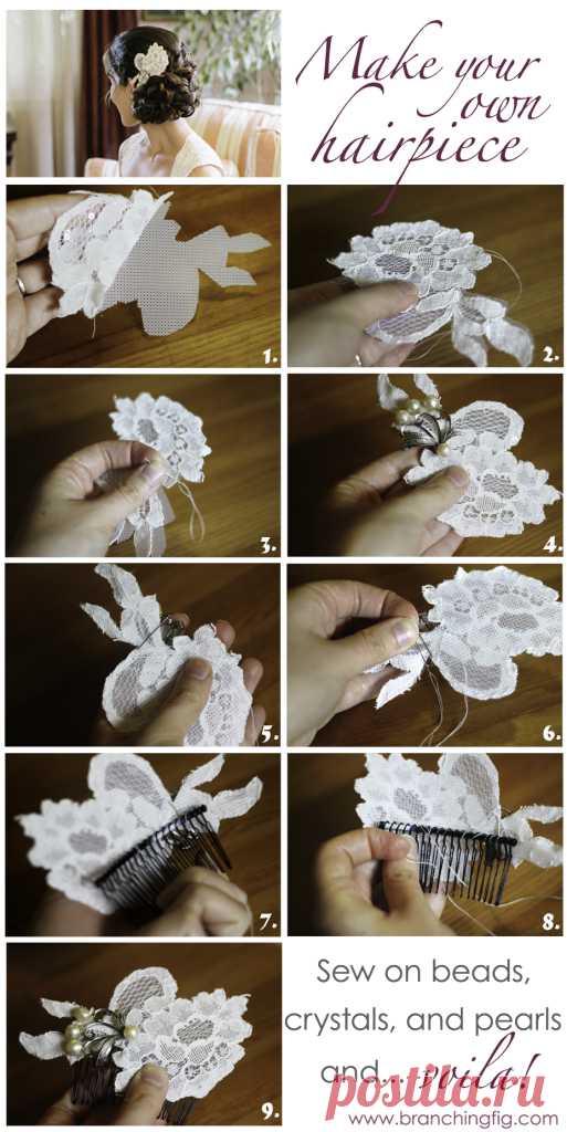 DIY Bridal Hairpiece Tutorial | Branching Fig