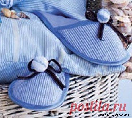 сообщение Vitlyusya : Домашние удобные тапочки в морском стиле (16:33 23-08-2017) [5180563/419807750] - chajka48@meta.ua