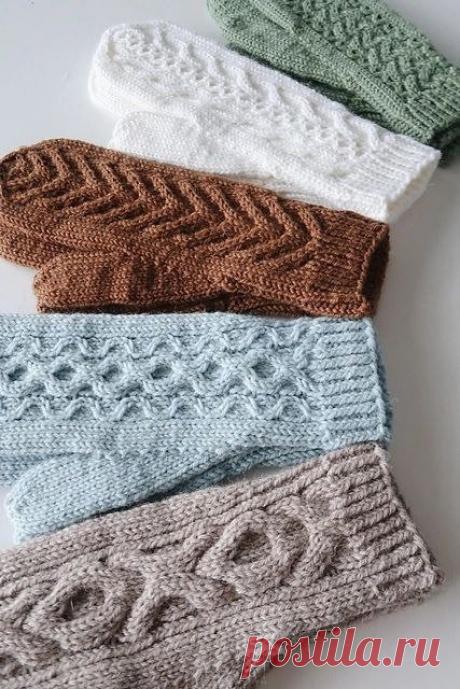 Пять разных узоров для варежек