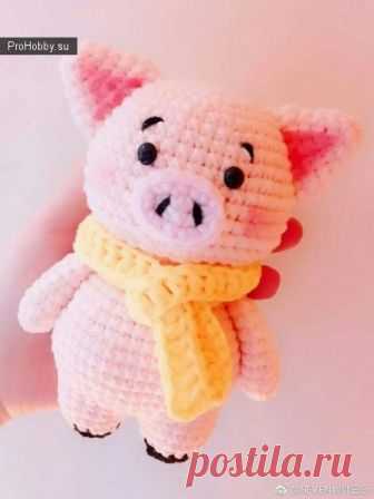 Розовая свинка крючком / Вязание игрушек / ProHobby.su | Вязание игрушек спицами и крючком для начинающих, мастер классы, схемы вязания