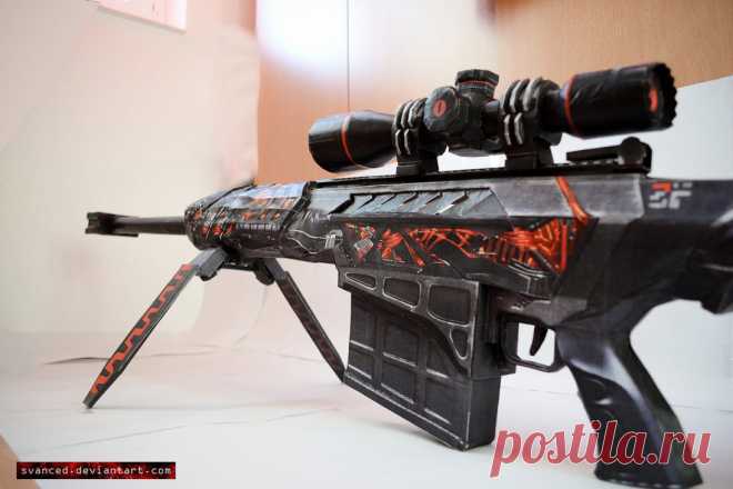 Crossfire Barrett Obsidian Beast VIP Papercraft 4 The VIP Barrett Obsidian Beast weapon from the game Crossfire What can I say,the Barrett is my favorite sniper rifle,but this black and red variant is way too awesome looking,so it was worth the ti...