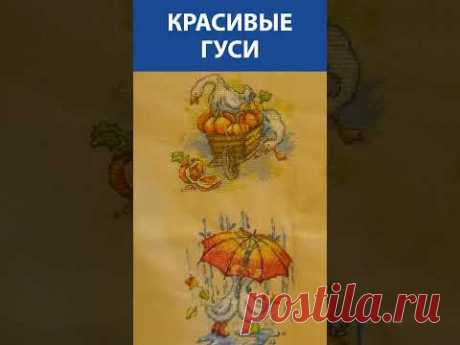 &quot;Я просто восхищена!&quot; Вышивка крестиком. Красивые гуси