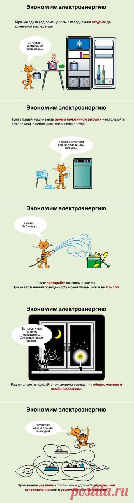 Памятка. Как сэкономить электричество дома: учимся вместе | Домохозяйки
