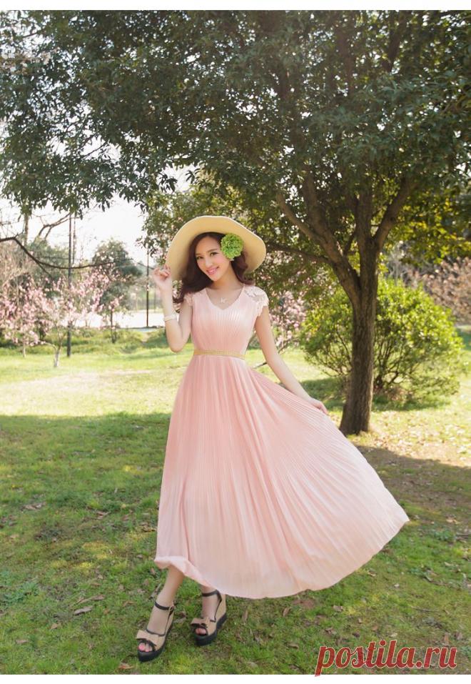 2014 весной и летом платье корейской версии нового высокой талией юбка была тонкая Кружева Большой размер шифона платье, принадлежащий категории Платья и относящийся к Одежда и аксессуары на сайте AliExpress.com