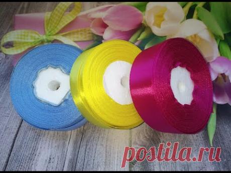 Цветы из лент. Цветы канзаши. Как сделать цветы из лен.
