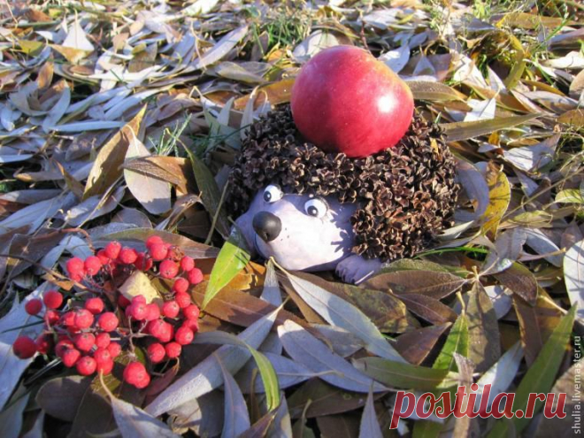 Мастерим декоративную фигурку "Осенний ёжик" - Ярмарка Мастеров - ручная работа, handmade