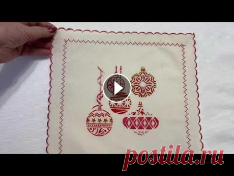 Рисуем и шьём Новый Год. Новогодние салфетки своими руками. Трафареты, акриловые краски по ткани. В этом видео расскажу, как можно нарисовать на ткани Новый год, а потом раскрасить, а можно и простегать. Смотрите мой ПЛЕЙЛИСТ &quot;НОВОГОДНИЕ ПОДАР...