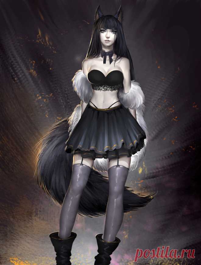 ArtStation - comission girl, Sapphire ART
