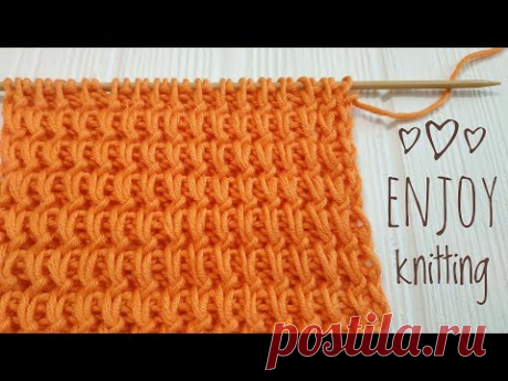 ЛЕГКИЙ Узор спицами СТЕЖКИ /The Rank and File Stitch knitting pattern / #58